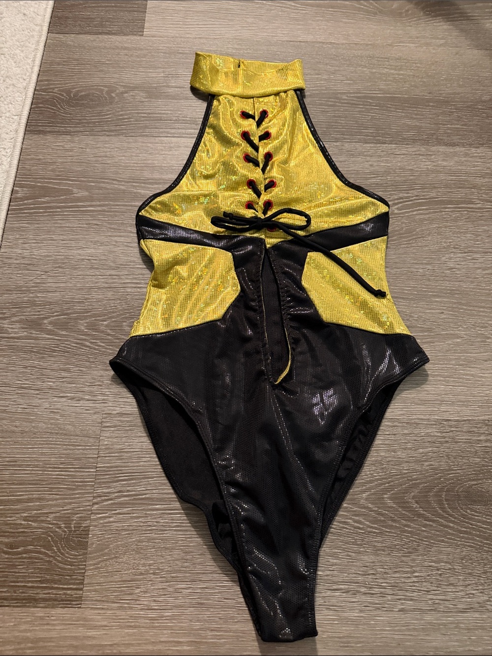 Forplay scorpion costume Lace-Up High Neck Bodysuit
